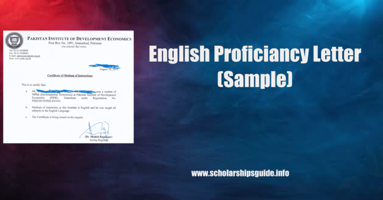 English Proficiency Letter (Sample)