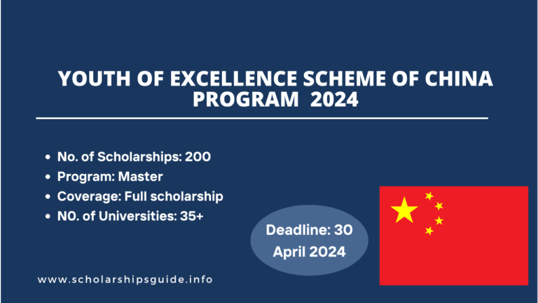 Youth of Excellence Scheme of China Program Chinese Government Scholarship